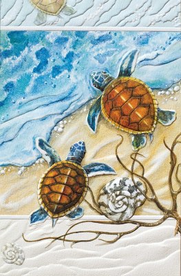 8" x 5" Two Turtles Thank You Card