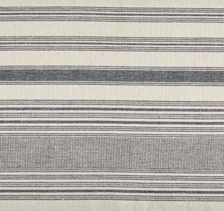 20" Square White and Blue Woven Stripe Hammond Fabric Napkin