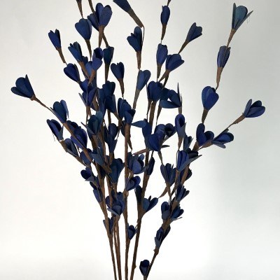 Bunch of 6 33" Cobalt Blue Palm Lili Flower Branches