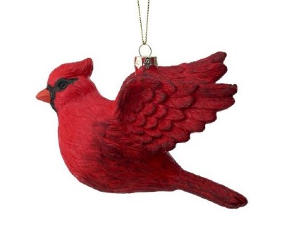 6" Red Flying Cardinal Ornament