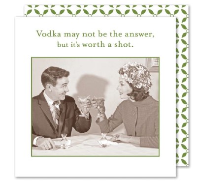 5" Square Vodka Worth a Shot Beverage Napkin