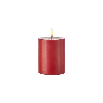3" x 5" Red LED 3D Flame Pillar Candle by Uyuni