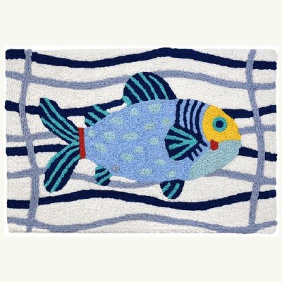 20" x 30" Blue Fish Ropes Rug