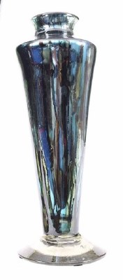 16" Waterloo Finish Glass Bennett Vase