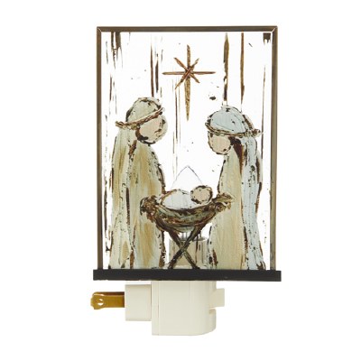6" Holy Family With Star Night Light