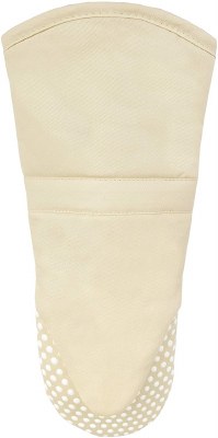 13" Ritz Latte Cotton With Silicone Dots Oven Mitt