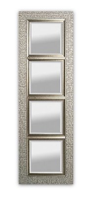 60" x 20" Silver Mosaic Quad Wall Mirror