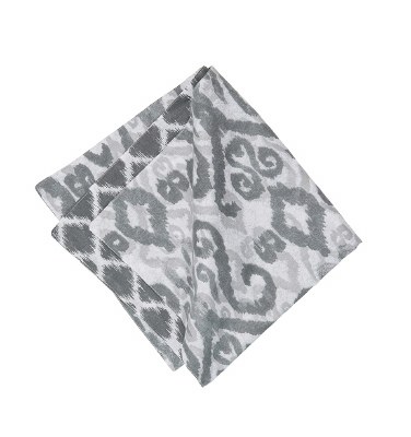 20" Square Gray and White Heather Cloth Napkin