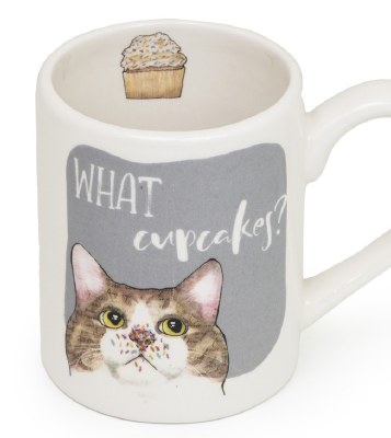 3" Round What Cupcakes Cat Mug