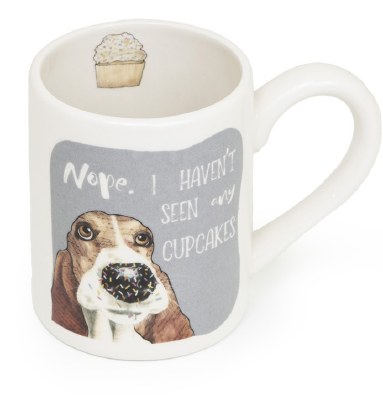 3" Round Haven't Seen Cupcakes Dog Mug