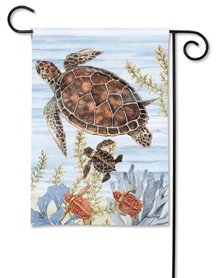 18" x 13" Mini Keep Swimming Turtles Garden Flag