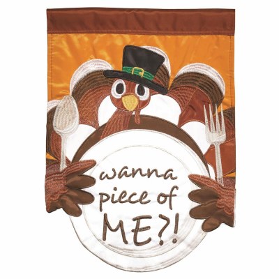 18" x 13" Mini Thanksgiving Turkey Countoured Bottem Garden Flag