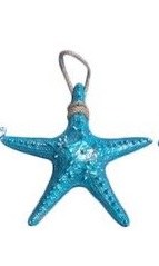 9" Turquoise Chunky Starfish on Rope