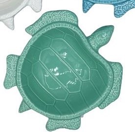 7" Green Ceramic Sea Turtle Dish