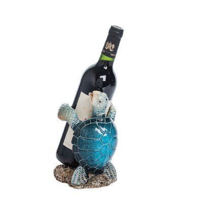 8" Blue Sea Turtle Wine Bottle Holder
