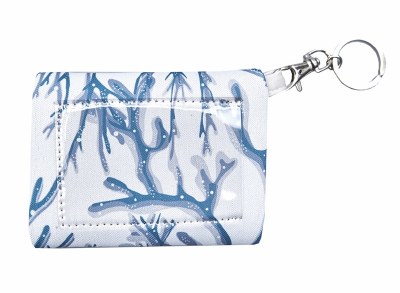 5" Blue and White Coral ID Pouch