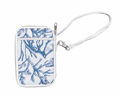 7" Blue and White Coral Wristlet