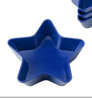 6" Blue Melamine Star Shaped Bowl