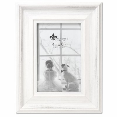 4" x 6" Distressed White Picture Frame