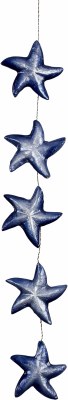 30" Five Blue and White Capiz Starfish Garland