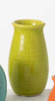 6" Lime Ceramic Bud Vase