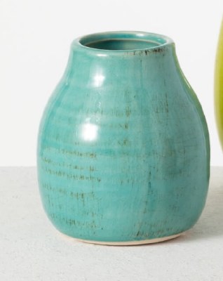 4" Turquoise Ceramic Bud Vase