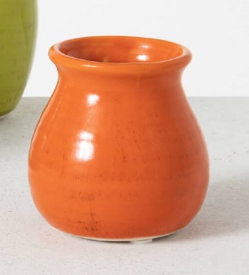 4" Orange Ceramic Bud Vase