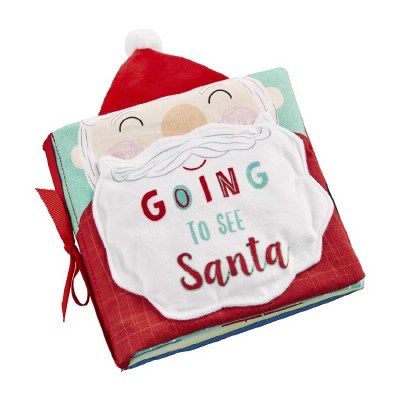 6" Square Going To See Santa Soft Book by Mud Pie