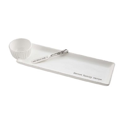 5" x 15" Secret Family Recipe Dip Tray With Spreader by Mud Pie