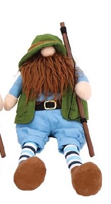 20" Red Beard Fishing Gnome With Rod and Vest