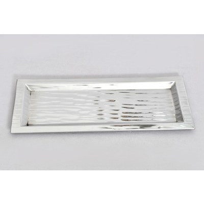 Hammered Silver Small Rectangular Tray