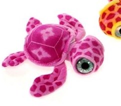 7" Pink Big Eye Turtle Plush Toy