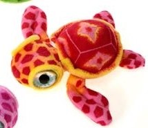 7" Red Big Eye Turtle Plush Toy