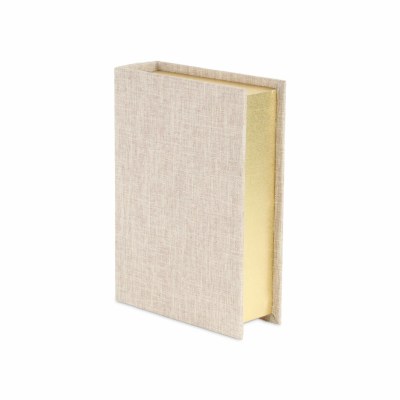 Large Beige Linen Book Box