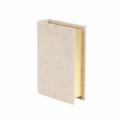 Small Beige Linen Book Box