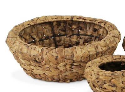 15" Round Large Wooden Weave Basket