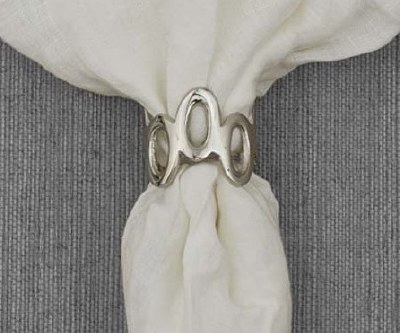 2" Silver Oval Links Napkin Ring