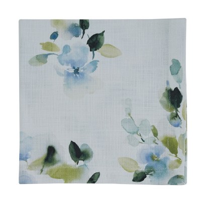 20" Square Blue Flowers Hidden Beauty Fabric Napkin