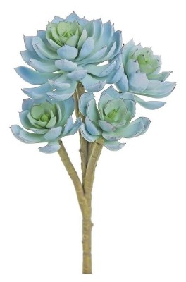 12" Faux Blue Sage Five Head Echeveria