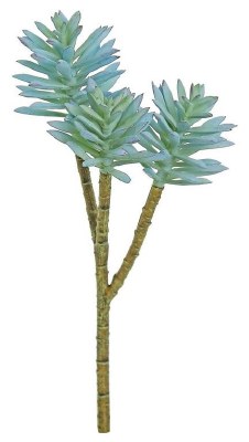 11" Faux Blue Sage Spiny Succulent Spray