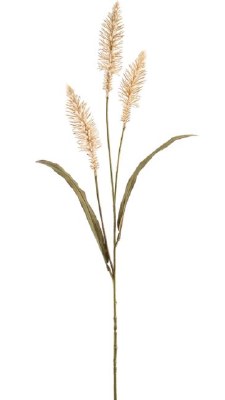 33" Faux Cream Pennisetum Plume