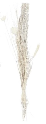 56" Whitewashed Dried Grass Flowers Bouquet
