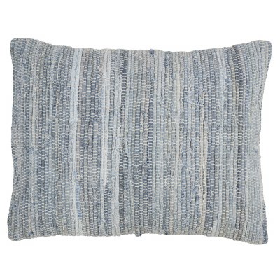 16" x 23" Blue Denim Chindi Decorative Pillow