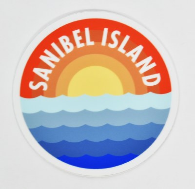 Sanibel Island Sunrise and Waves Sticker