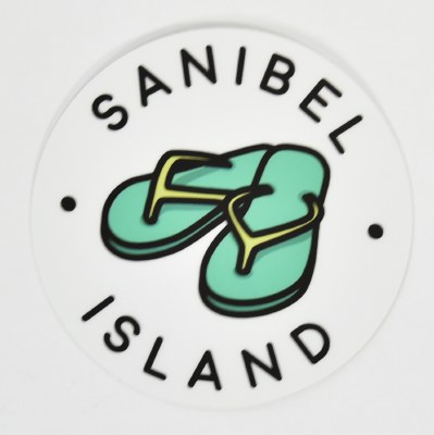 Sanibel Island Better in Flip Flops Sticker