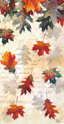 8" x 5" Falling Leaves Guest Towels Fall and Thanksgiving