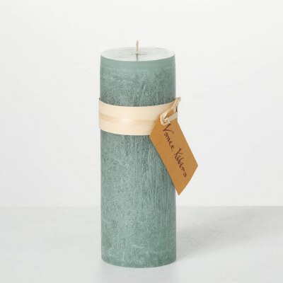 3.25" x 9" Gray Pillar Candle