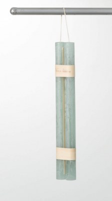Pair of 12" Gray Timber Taper Candles