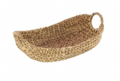 21" Oval Natural Seagrass Basket With Round Handles