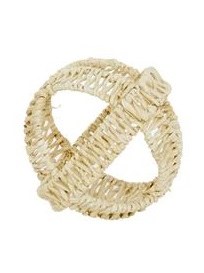 5" Round Natural Wicker Open Weave Orb